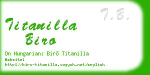 titanilla biro business card